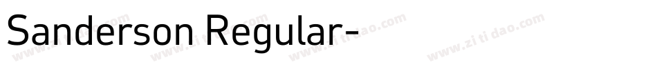Sanderson Regular字体转换